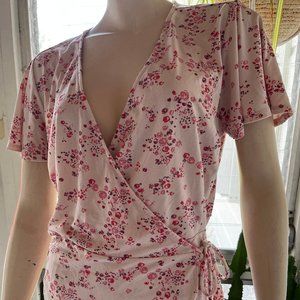 Pink floral wrap blouse - 41 HAWTORN